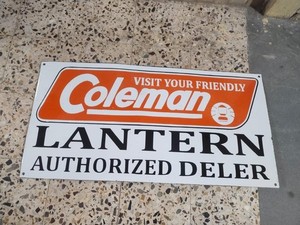 Coleman ヴィンテージ サインプレート　ディーラー金属製看板 Coleman Sign | eBay