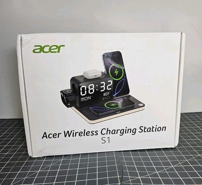 Acer S1 Wireless Charging Station 7-in-1 Desktop Charger with Clock