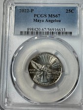 2022 P Maya Angelou 25c PCGS MS67 American Women Quarter