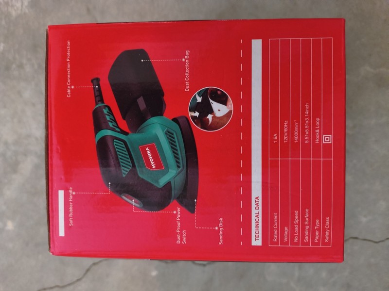 HYCHIKA Detail Sander, 14,000 OPM Compact Electric Sander Tool with 12 Pcs Sa...