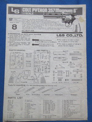 LS Model Anleitung Sheet - Colt Python .357 Magnum