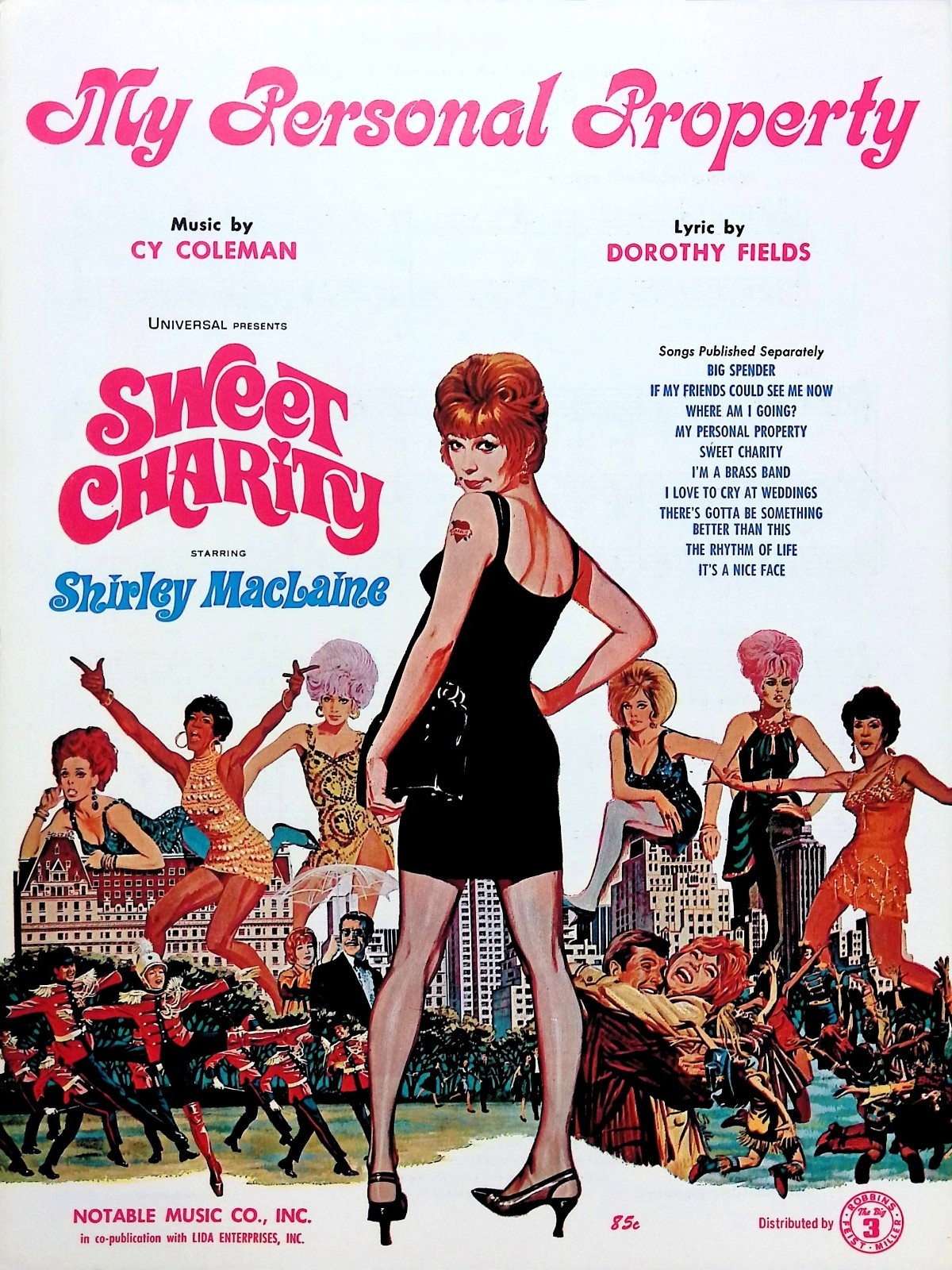 My Personal Property Sheet Music Sweet Charity Shirley MacLaine 1969 Film
