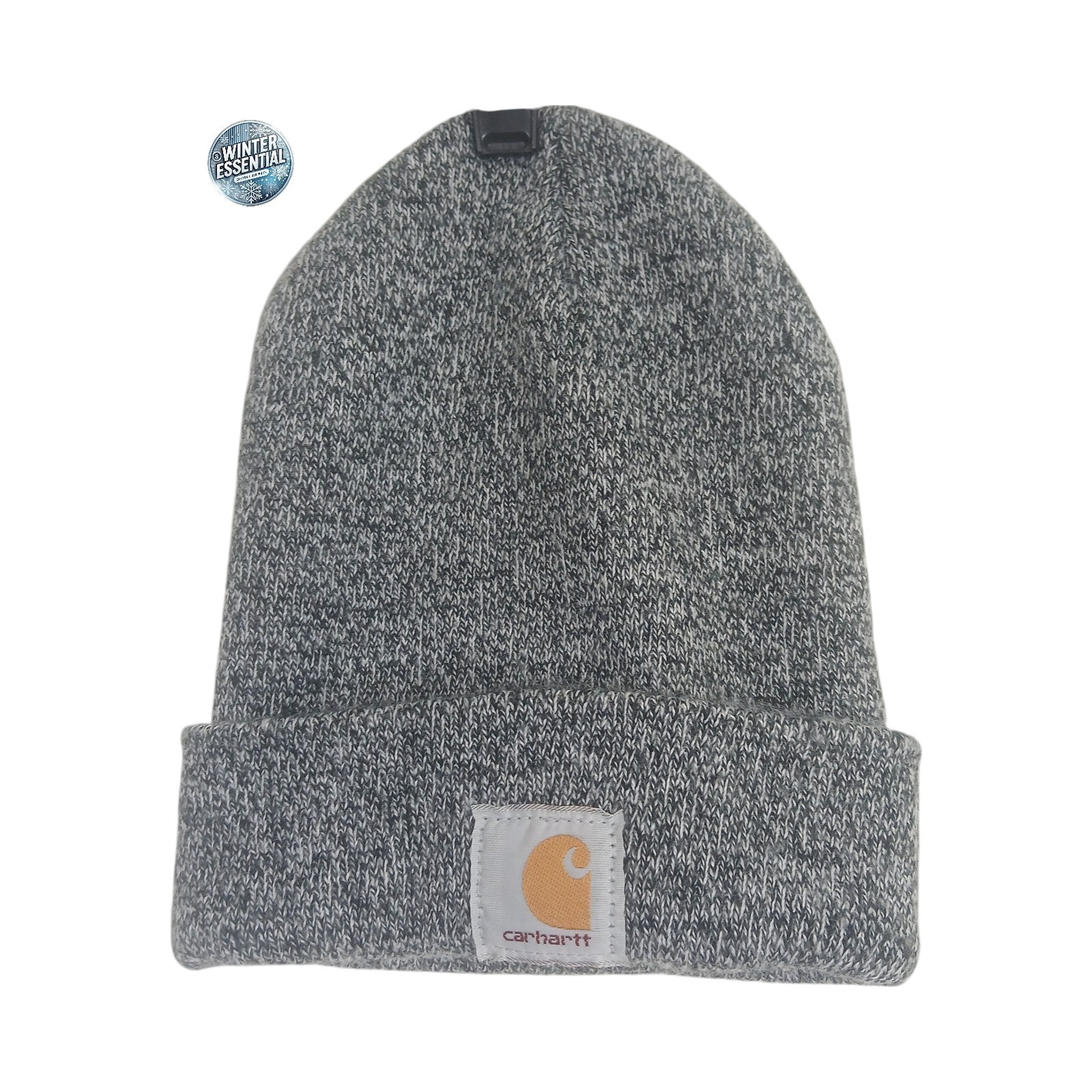Carhartt Heather Grey Cuffed Acrylic Knit Beanie OSFA Unisex Workwear Cap