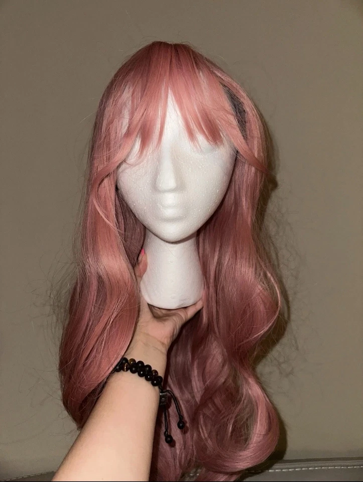 NEW - Pink Wavy Wig Cosplay Costume Anime Party, unused, mint condition - Image 3 of 3