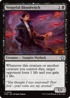 Vengeful Bloodwitch #76 (LP) Foundations FDN Magic MTG
