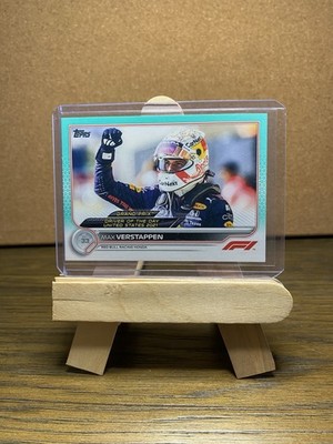 2022 Topps F1 Max Verstappen Aqua Driver of the Day US Grand Prix #188 100/199