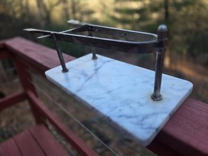 Vintage Italian Marble Base Meat Carving Stand for Ham