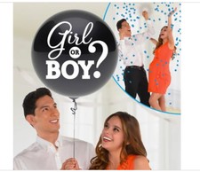 Gender Reveal Balloon With Confetti Boy Blue Baby Shower Party Decorations