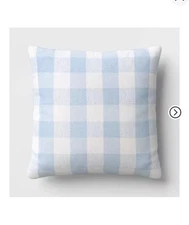 Set of 2  16" Square Throw Pillow Blue-Cream Holiday Xmas Gift Home Decoration