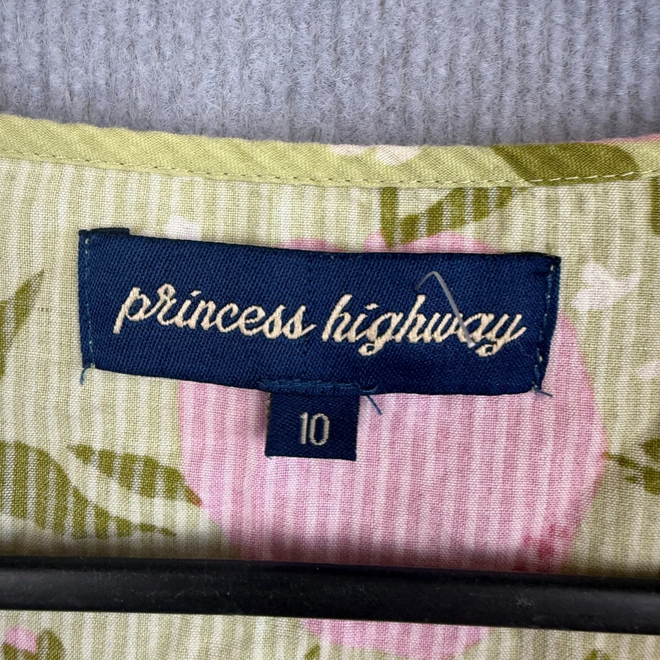 Vestido Princesa Highway Para Mujer 10 Colorido Floral Corbata Cintura Envoltura Manga Abullonada Foto 2 de 4