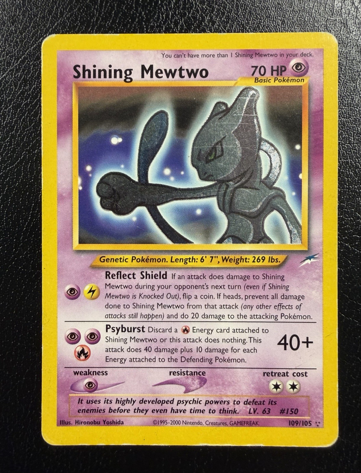 Shining Mewtwo 109/105 Neo Destiny Unlimited Holo HP/DMG