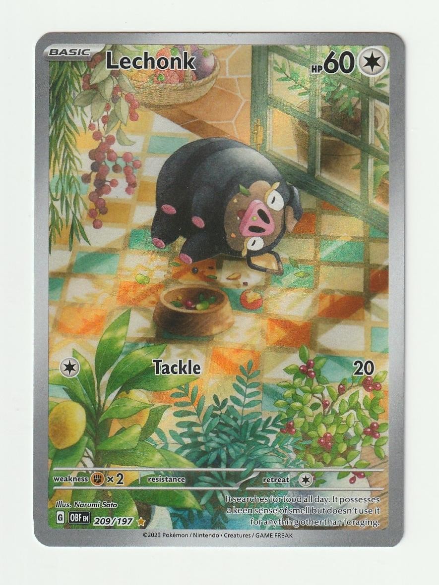 Lechonk 209/197 Illustration Rare - SV03: Obsidian Flames