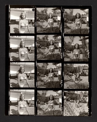 RARE C1966  RAQUEL WELCH BINKINI FATHOM FILM TERRY O'NIELL? CONTACT SHEET PHOTO
