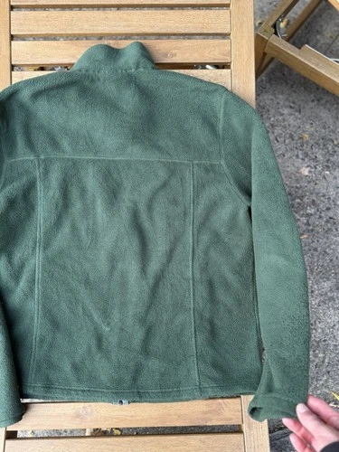LL Bean Full Zip Fleece Jacket Mens L Forest Green Zip Pockets Outdoor Gorpcore image 10