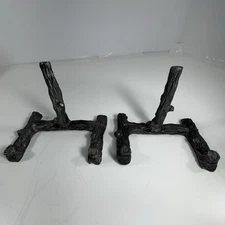 Michael Ricker Pewter Tree Branch Log Plate Rack Country Kitchen Display Stand