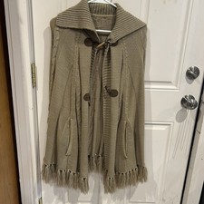 Brown Knit Wrap Shawl Women  s One Size