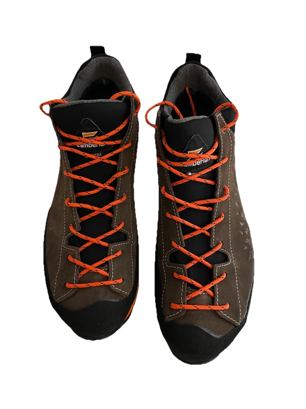 Zamberlan 215 Salathe GTX RR Mens Hiking Shoes Size 9.5 44 Brown Orange Vibram