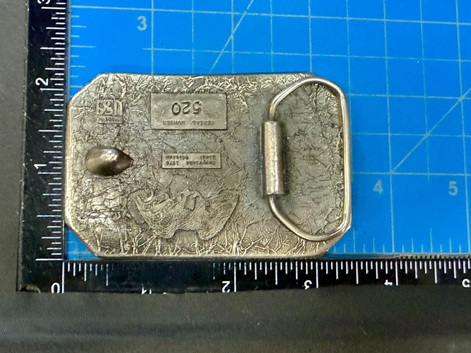 Пряжка для ремня The Great American 1974 сцена охоты на оленей лосей и оленей - Изображение 4 из 4