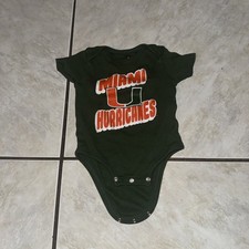 GEN2 X Miami Hurricanes 3-6 months body suit green used