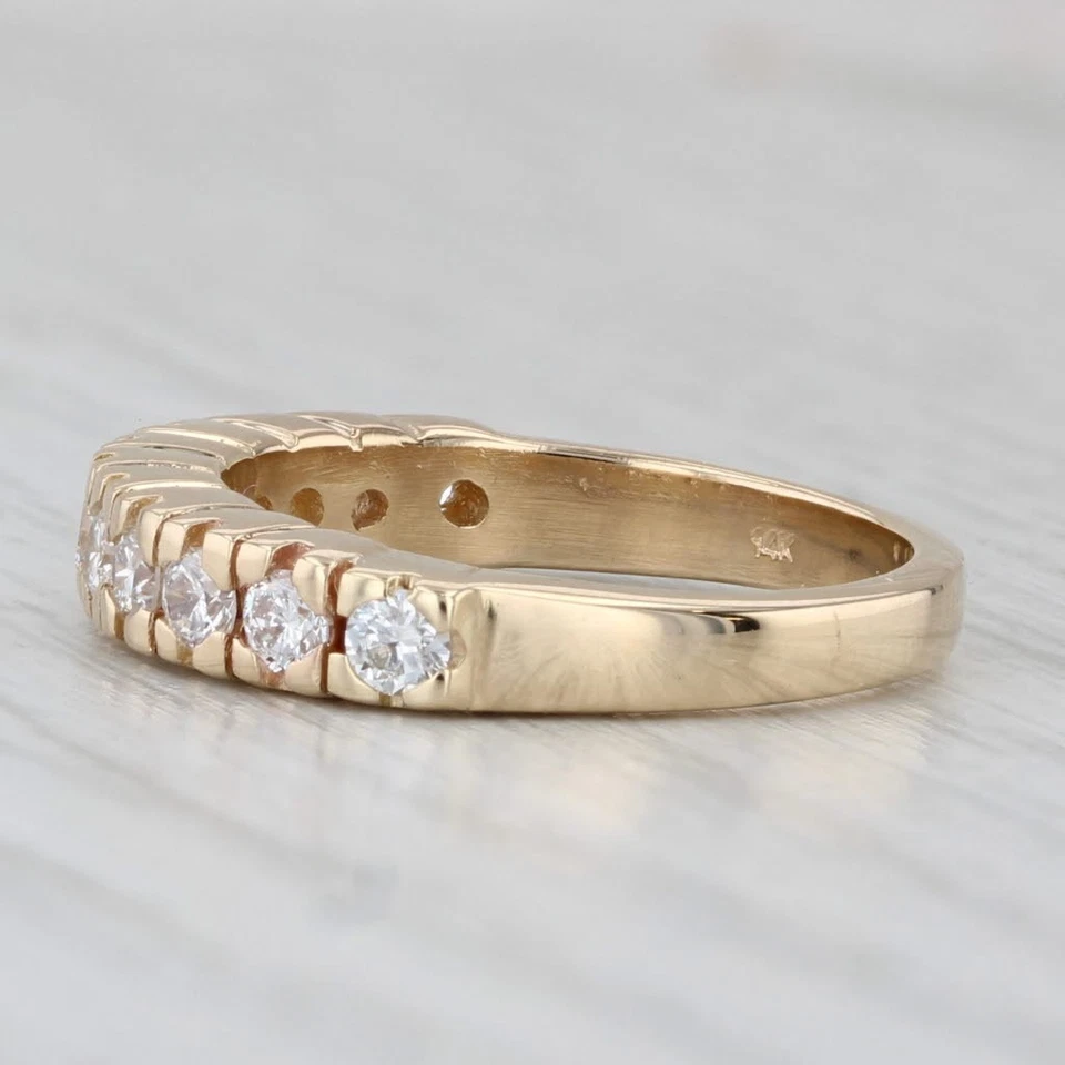 New 0.44ctw Lab Created Diamond Ring 14k Yellow Gold Stackable Wedding Band - Image 3 of 4