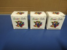 3 Ea Rubiks Cube Smooth, Gift, Toy, 2 1/2" Cube