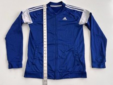 BOY'S YOUTH ADIDAS TRICOT FULL ZIP TRACK JACKET Size L XL  See Pics