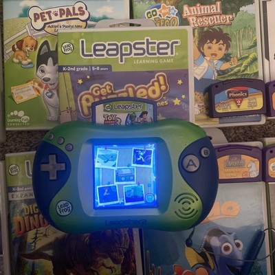 Leap Frog Leapster 2 Handheld Game, With 9 Games, Pre-Owned No Power Cord Works
