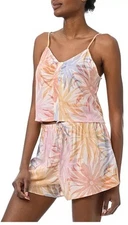 Splendid Women's 2-Pc Tank Top & Shorts Sleep Set Daisy Days Large