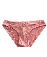 Victoria's Secret Dream Angels Satin Lace-trim Cheekini Panty Pink