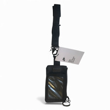 Nike Tech Statement Zip Wallet Lanyard Black Card Holder, NWT