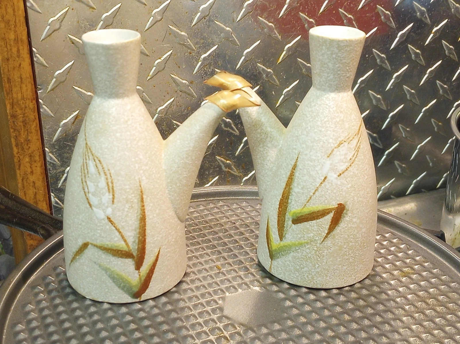 UCAGCO Wild Rice Vintage Oil & Vinegar dispensers cruet Japan