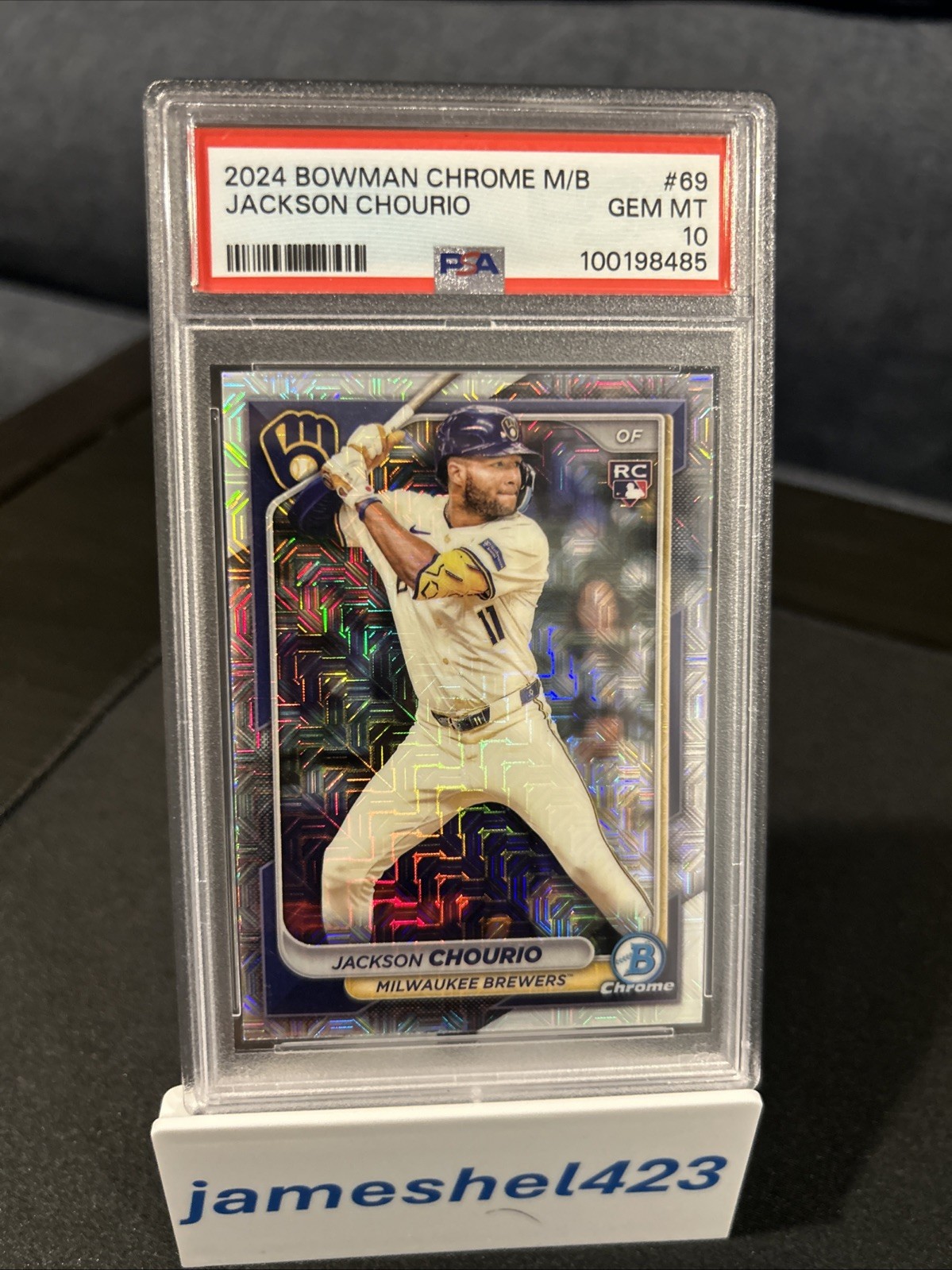 2024 Bowman Chrome - Jackson Chourio #69 Mojo Refractor (RC)