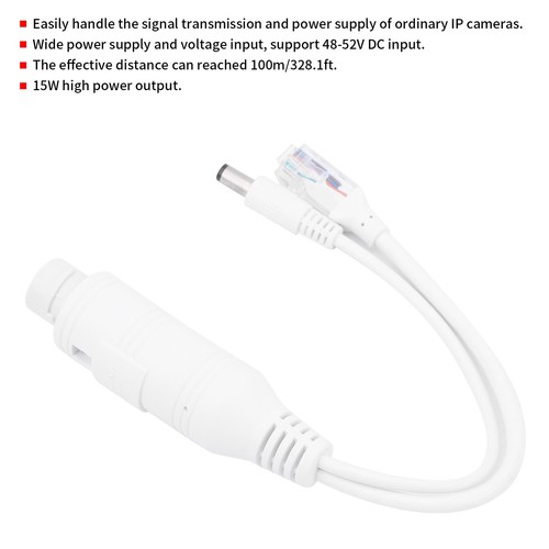 48V To 12V POE Splitter Waterproof Adapter Cable Power Supply Module For IP C CB - Afbeelding 14 van 17