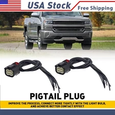 Connector Harness Plug Headlight Pigtail For 16-18 Chevy Chevrolet Silverado N