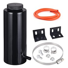 Coolant Overflow Tank, Radiator Overflow Bottle 800ml Aluminum Universal Black