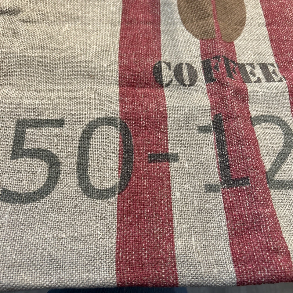 Funda de almohada Pottery Barn "Cafe de Francais" saco de grano de café francés lino cáñamo Foto 3 de 4