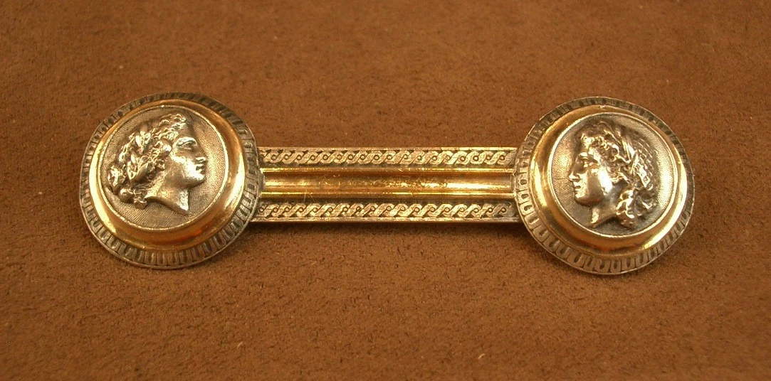 Broche Camée Ancienne En Coquille – Monture Argent Sterling, Collection Française