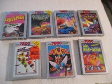 7 Atari 7800 Games - CIB - Fatal Run; Desert Falcon; Galaga; Centipede; Joust