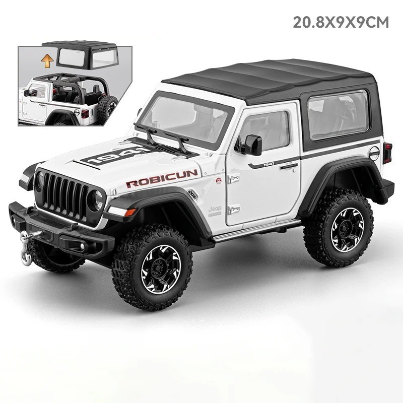 Jeep Wrangler Off-Road Diecast Model with Sound & Light - Collectible Toy Car thumbnail 5