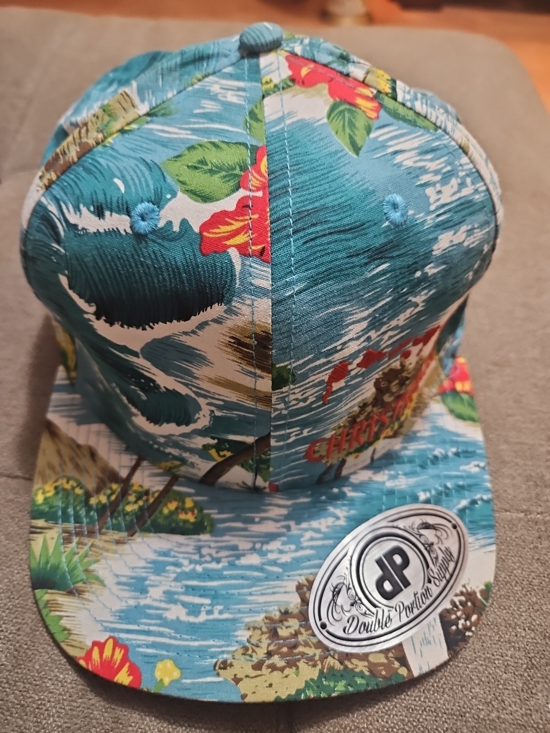 Double Portion Supply Embroidered Adjustable Snap… - image 1