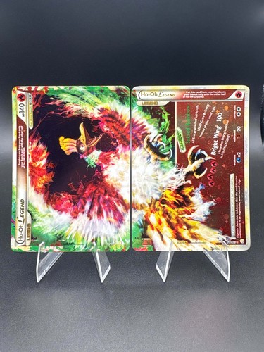 Pokemon Ho-Oh LEGEND Top Bottom HGSS 111/123 & 112/123 Ultra Rare Holo LP