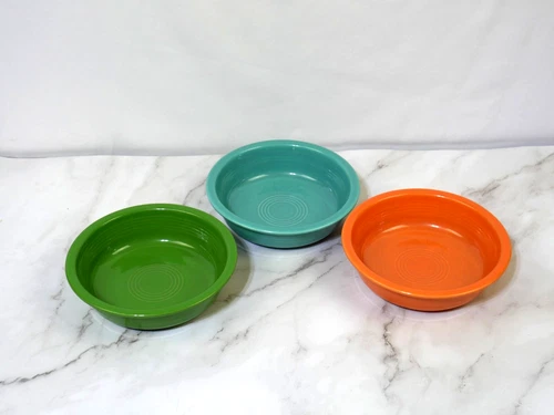 Fiestaware HLC Made in USA Fiesta Cereal Soup Bowls 7" (LOT OF 3)