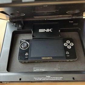 SNK NEO GEO X Gold Limited Edition AES Console Complete Set Black Good Condition
