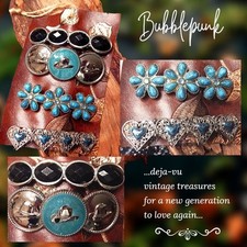 Retro Vintage Hair Barrette Clip 4pc Lot Country Farmhouse Chic B