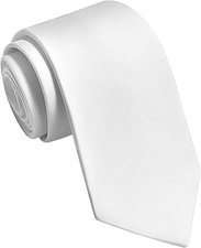 3.15"  8cm  Mens Solid Satin Tie Pure Color Necktie  Gift Box