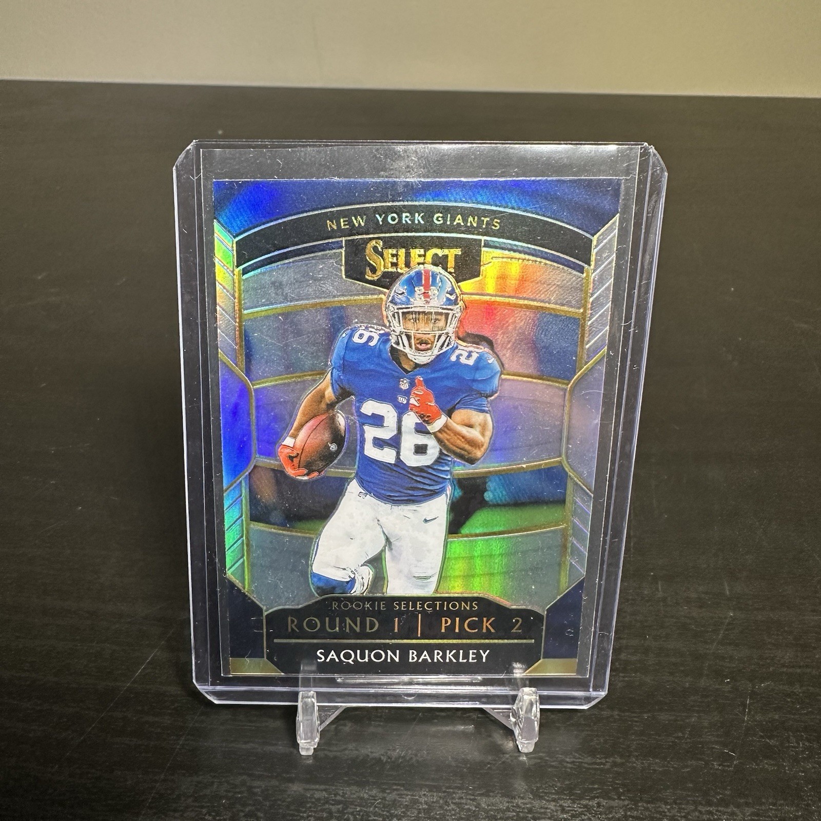 2018 SAQUON BARKLEY PANINI SELECT ROOKIE SELECTIONS SILVER PRIZM RC #RS-2 SP