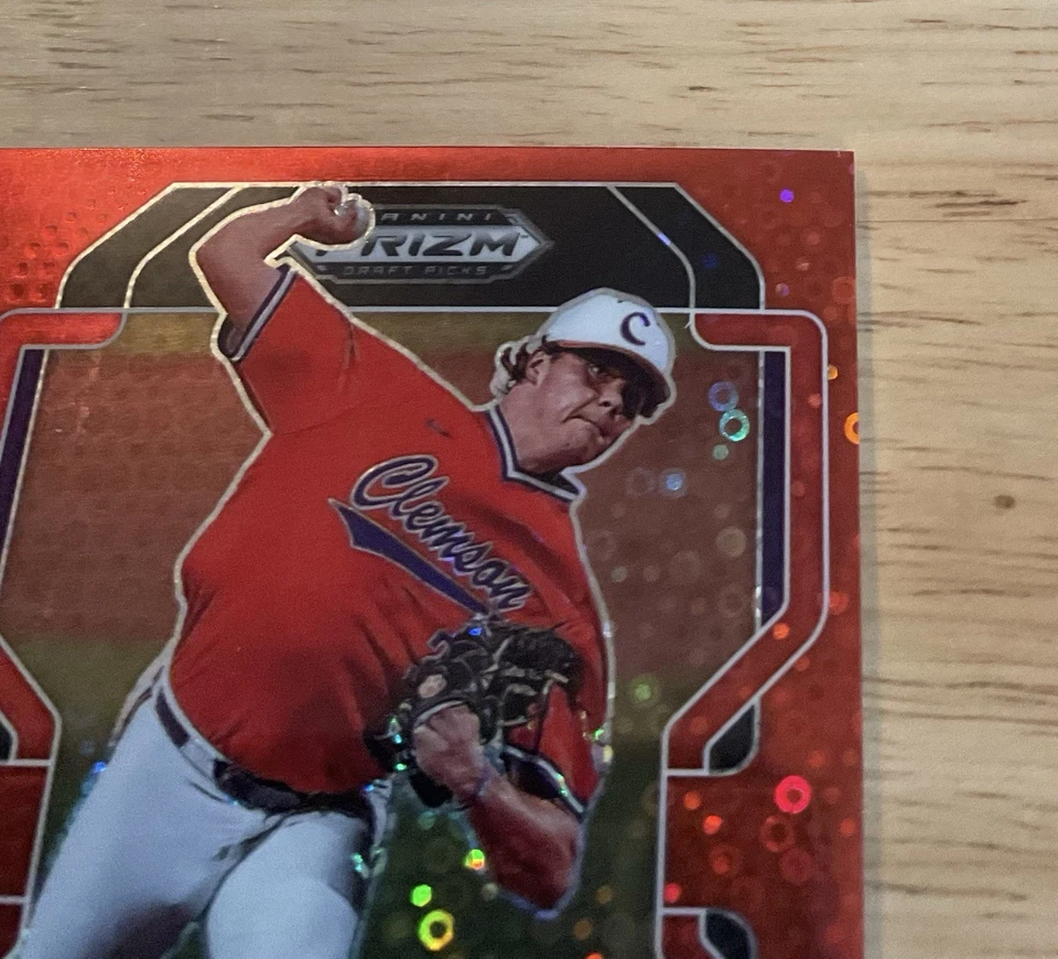 2022 Panini Prizm Draft Picks Red Donut Circle /99 Mack Anglin #PDP205 Auto M174 - Image 2 of 4