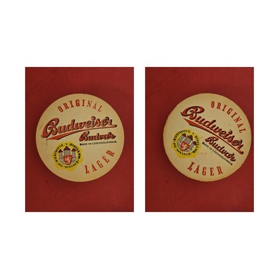 Budweiser Budvar Made in Czechoslovakia Brauerei Bierdeckel Beermat