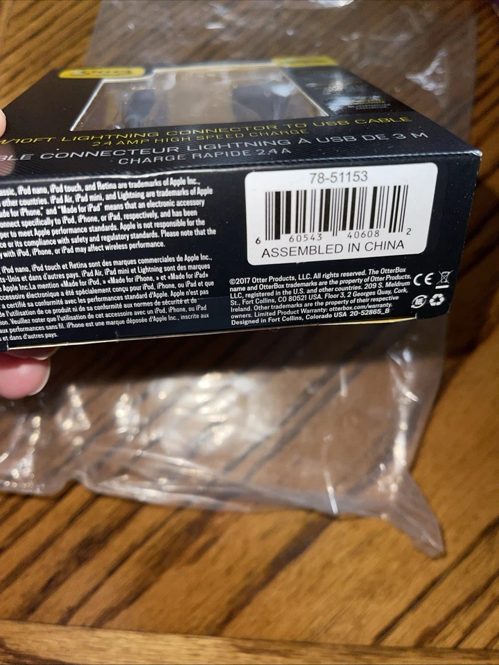 OtterBox 3M/10ft Connector To USB Cable 2.4 Amp High Speed Charge ! Sealed Box - Image 4 of 4