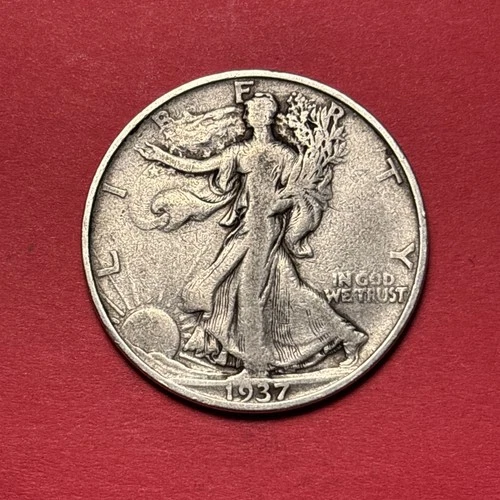 (1) Beautiful Antique 1937-S Walking Liberty Half Dollar CHOICE F-FINE NICE FILL